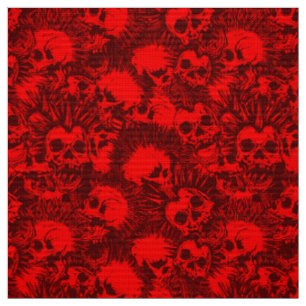 skull punk fabric