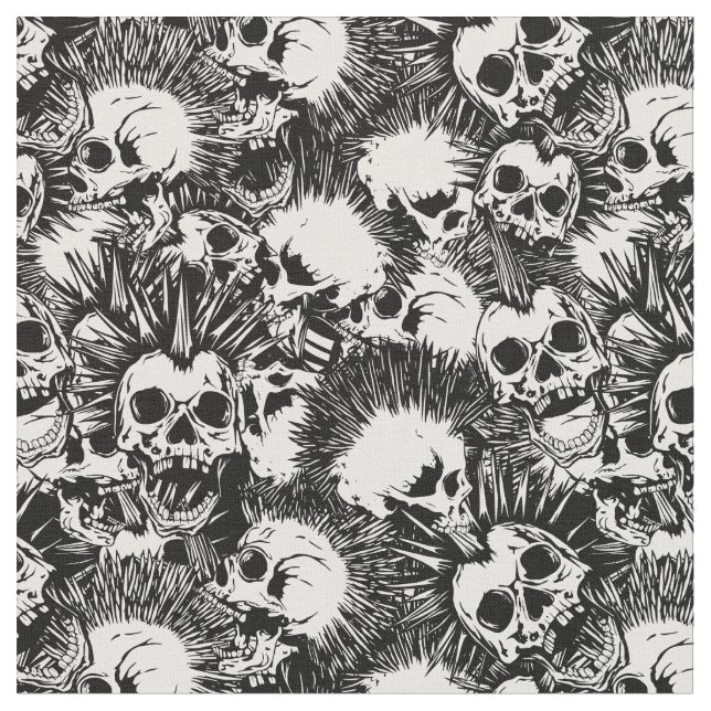 skull punk fabric (Close Up)