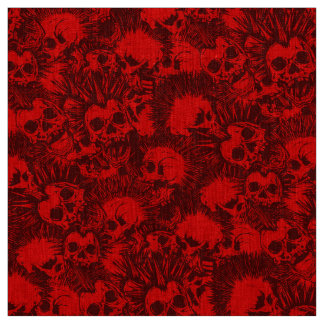 skull punk fabric