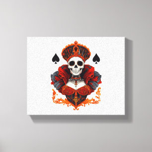 Skull Queen of Spades Canvas Print