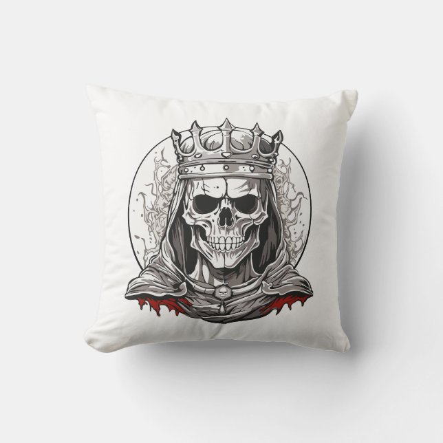 SKULL QUEEN THROW PILLOW (Front)