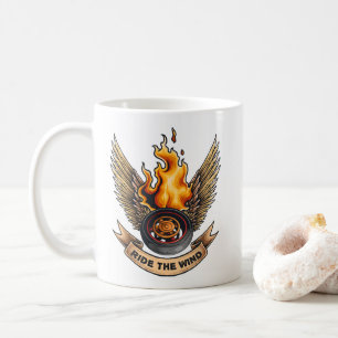 skull racing team coffee mug