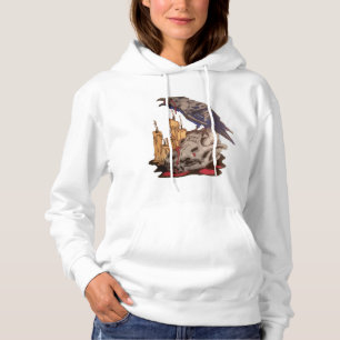 skull raven halloween hoodie