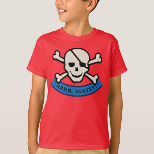Skull - Red Kids' Basic Hanes Tagless T-Shirt