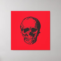 Skull Red Pop Art
