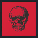 Skull Red Pop Art Faux Canvas Print<br><div class="desc">This product was very good and I love how easy it is for customize design. The design was very simple so I'm very pleased when I create.</div>