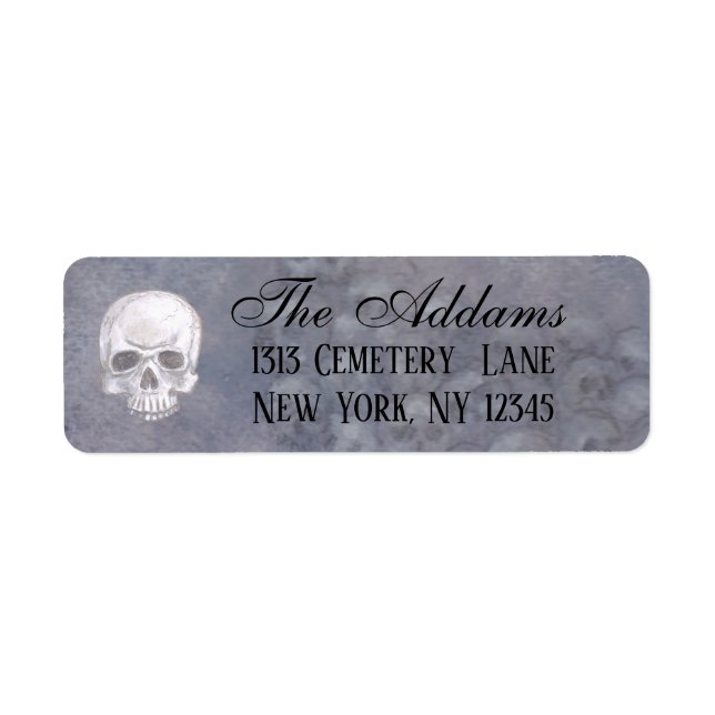 Skull Return Address Labels (Front)