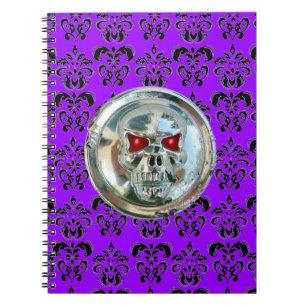 SKULL RIDERS DAMASK NOTEBOOK