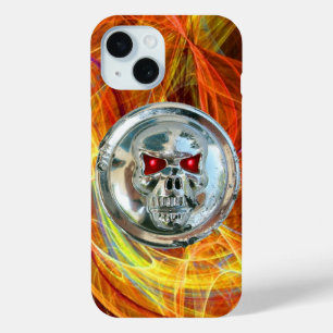 SKULL RIDERS METAL GREY Yellow Orange iPhone 15 Case