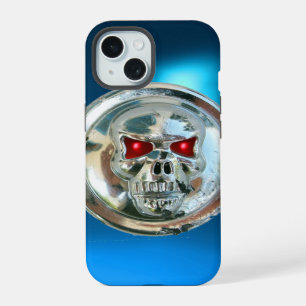 SKULL RIDERS MONOGRAM blue iPhone 15 Case