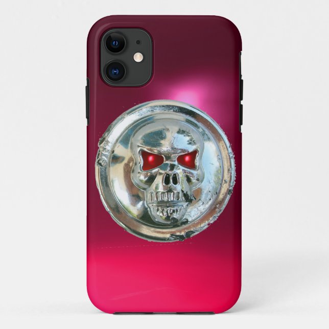SKULL RIDERS MONOGRAM pink Case-Mate iPhone Case (Back)