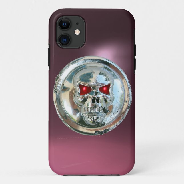 SKULL RIDERS MONOGRAM purple Case-Mate iPhone Case (Back)