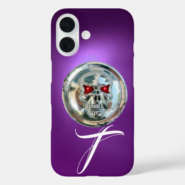 SKULL RIDERS MONOGRAM Purple Case-Mate iPhone Case (Back)