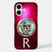 SKULL RIDERS MONOGRAM Red Burgundy