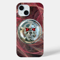 SKULL RIDERS Pink Metal Grey Fractal Swirls