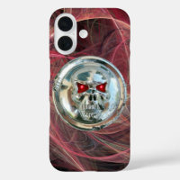 SKULL RIDERS Pink Metal Grey Fractal Swirls