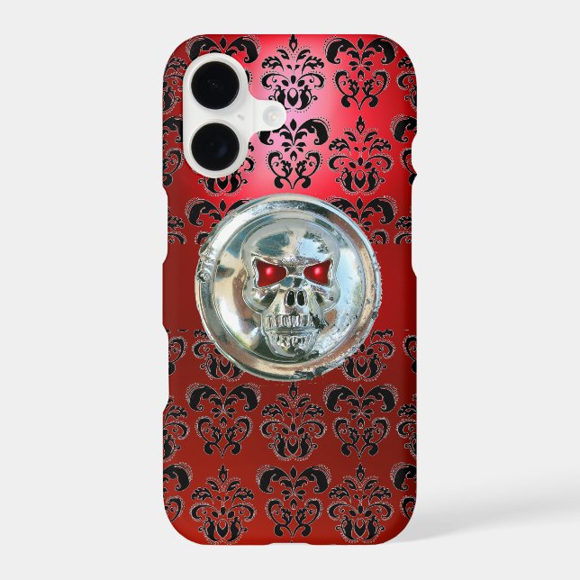 SKULL RIDERS RED BLACK DAMASK (Verso)