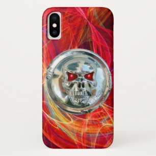 SKULL RIDERS ,Red Yellow Orange Fractal Swirls Case-Mate iPhone Case