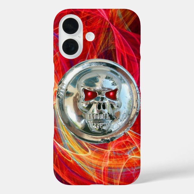 SKULL RIDERS ,Red Yellow Orange Fractal Swirls Case-Mate iPhone Case (Back)