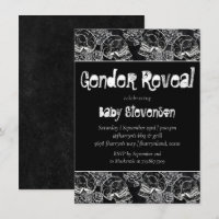 Skull Rose | Funky Chalkboard Grunge Gender Reveal