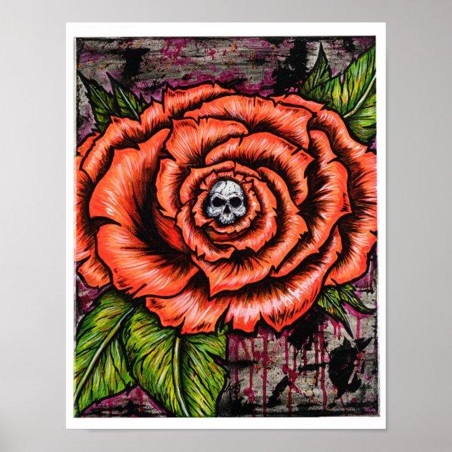 Skull rose poster (Front)