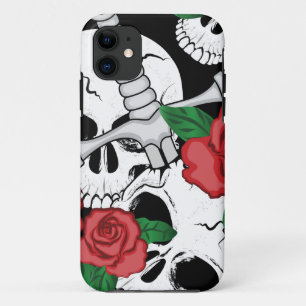 Skull, Roses and Dagger iPhone 11 Case