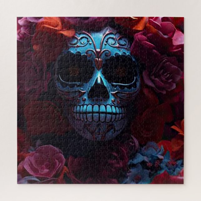Skull & Roses Jigsaw Puzzle (Vertical)