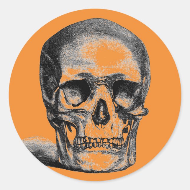 Skull Round Sticker (Front)