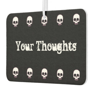Skull Row Add Text Air Freshener