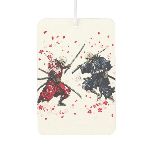 Skull Samurai Duel Air Freshener (Front)