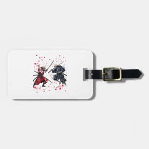 Skull Samurai Duel Luggage Tag