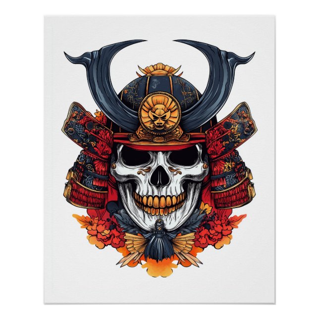 Skull Samurai Mask Poster (Front)