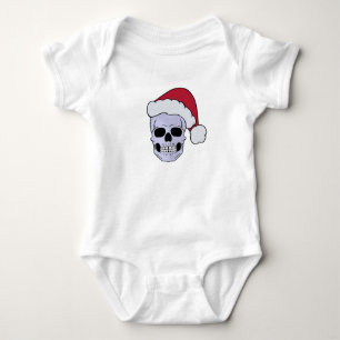 Skull Santa Claus Merry Christmas Baby Bodysuit