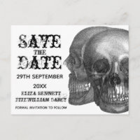Skull Save the Date Postcard