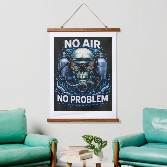 Skull SCUBA Diver Wall Art  (Living Room)
