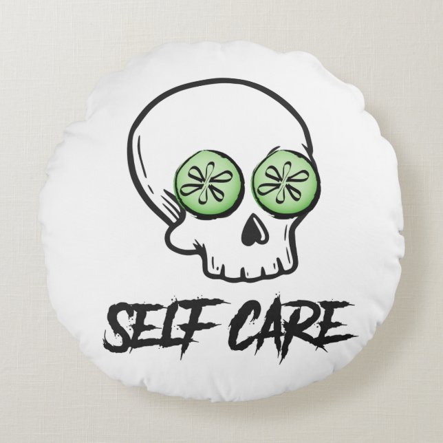 Skull self care pillow (Front)
