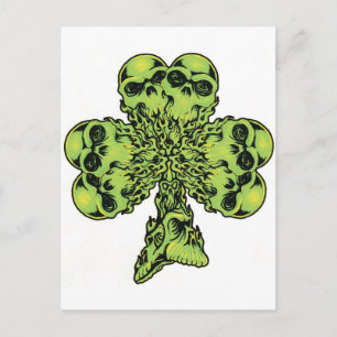 Skull Shamrock I Postcard