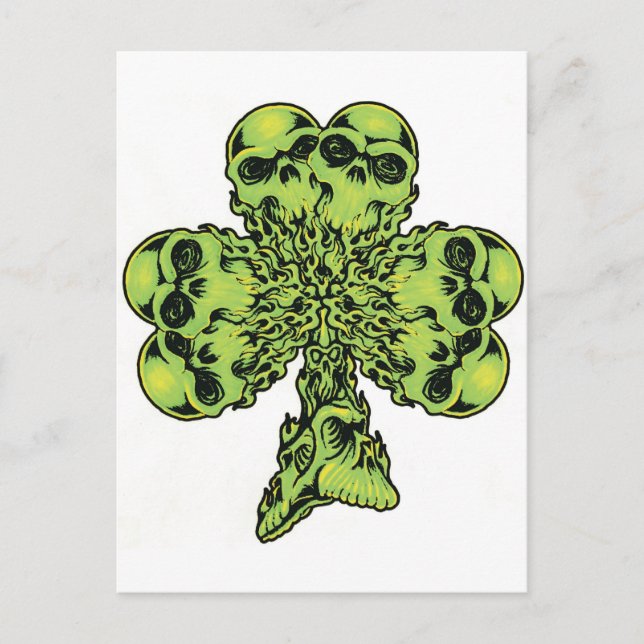 Skull Shamrock I Postcard (Front)
