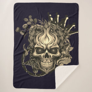 Skull sherpa blanket