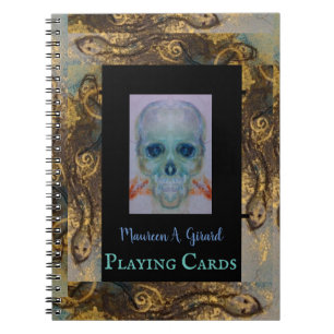 Skull Skeleton Halloween Death Maureen Girard  Pla Notebook