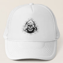 Skull Skeleton Halloween Trucker Hat