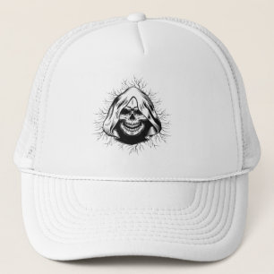 Skull Skeleton Halloween Trucker Hat