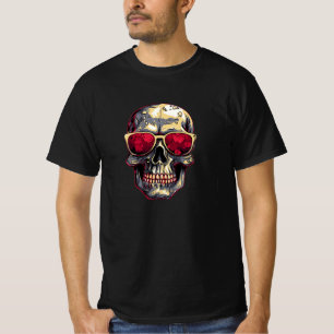 Skull Skeleton Human Head  Logo Art T-Shirt