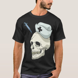 Skull Skeleton Nurse Injection T-Shirt
