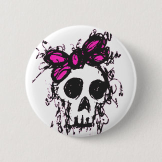 Skull Sketch 2 Inch Round Button