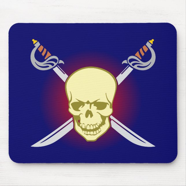 skull skull swords swords mouse pad (Front)