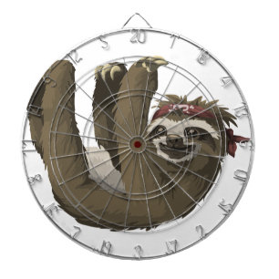 skull sloth dartboard