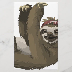 skull sloth stationery