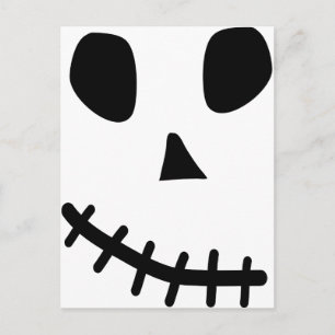 skull smile postcard