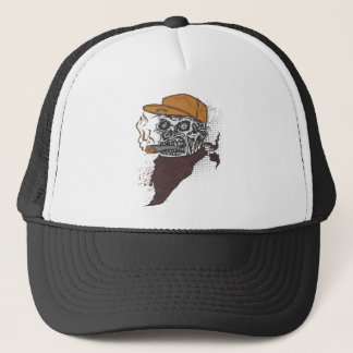 Skull Smoking Trucker Hat